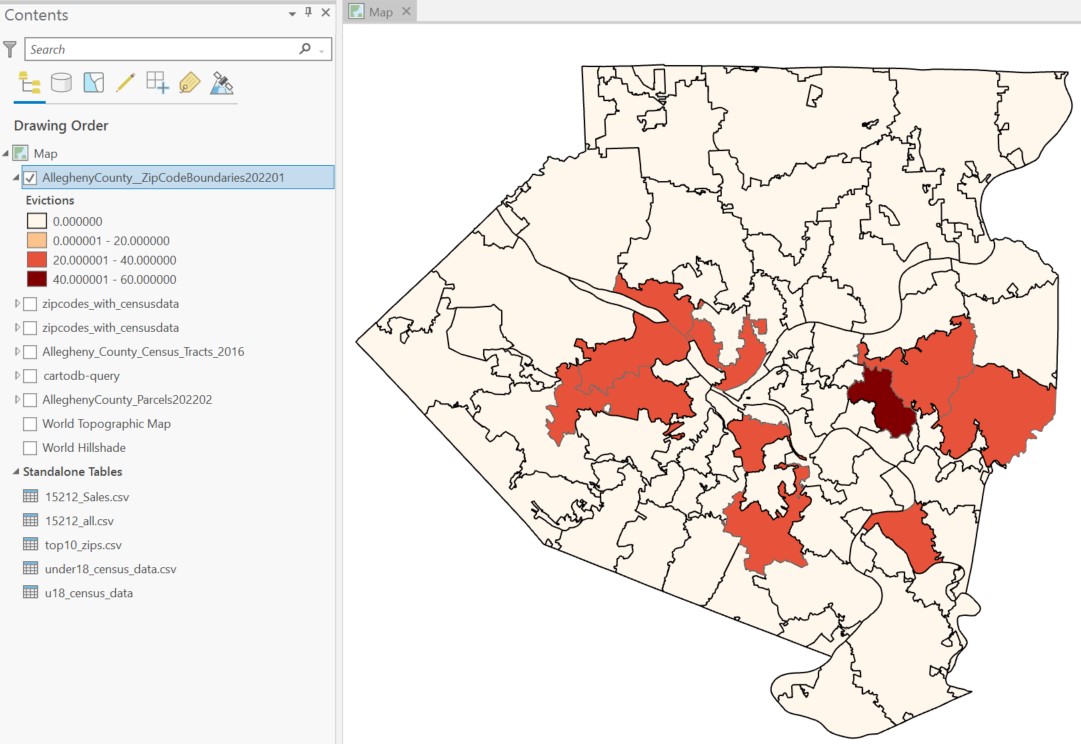 neighborhoods with evictions